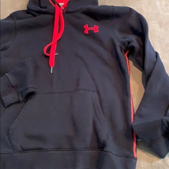 Under Armour black hoodie with coral stitching - Picture 3 of 4